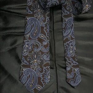 David Donahue Blue and Brown Paisley Tie